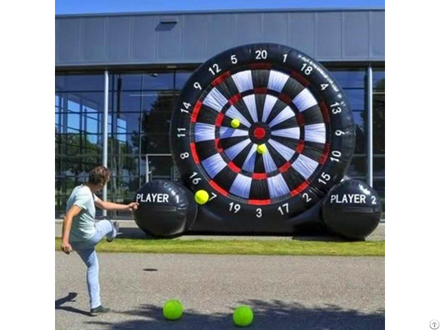 Inflatable Football Velcro Dart Shooting Outdoor Fun Sport Game