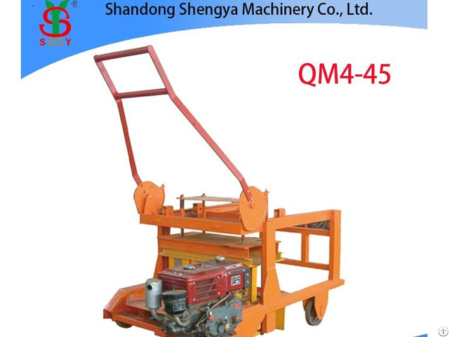 Qm4 45 Diesel Mobile Concrete Block Making Machine