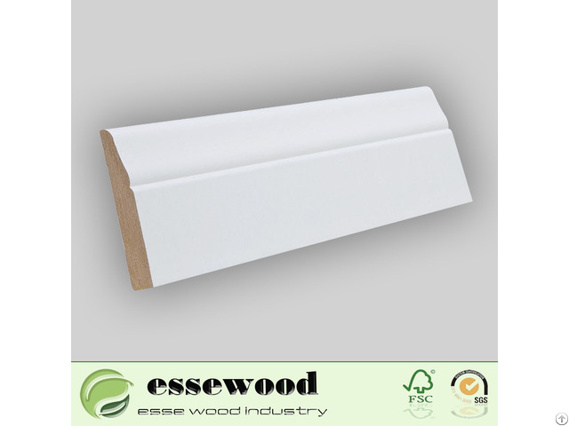 Gesso Primed Mdf Baseboard Moulding