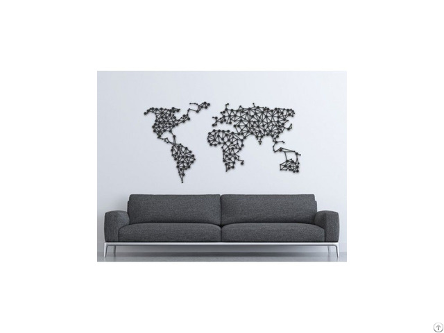 Linewallart World Map Figure Portrait