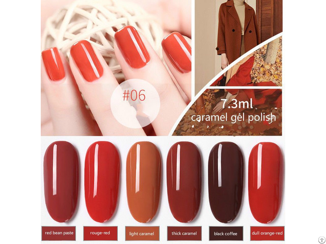 Nail Gel Polish Caramel Color Soak Off Uv