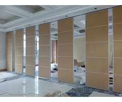 Free Design Hot Selling Wooden Sliding Folding Partition Wall Color Block Vintage