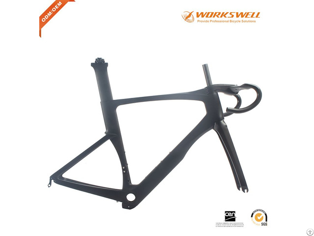 Full Monocoque Aerodynamic Carbon Road Bikes Frame Di2