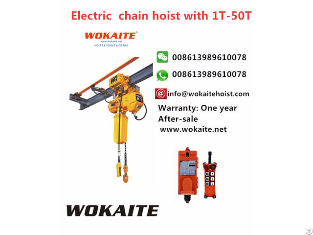 Wokaite New Type Electric Chain Hoist With 1t