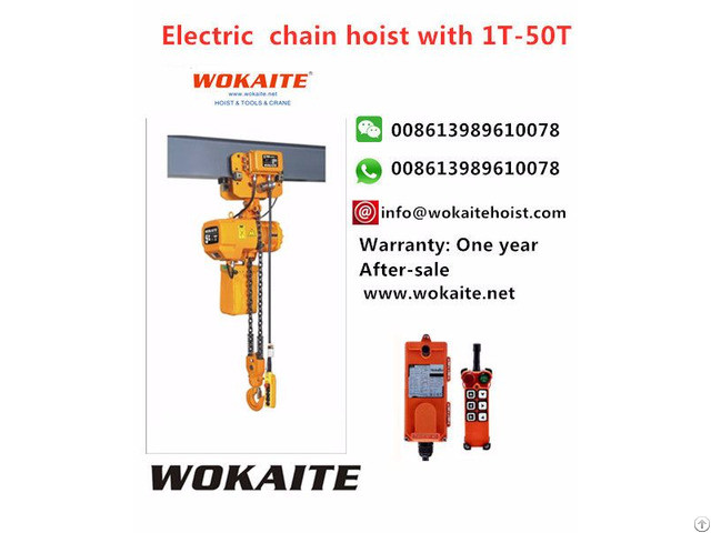 Wokaite New Type Electric Chain Hoist With 5t