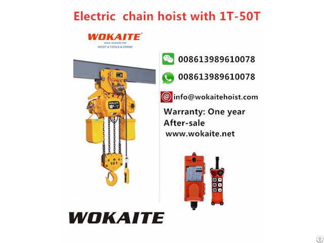 Wokaite New Type Electric Chain Hoist With10t
