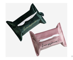 Soft And Luxury Velvet Tissue Holder Pouch