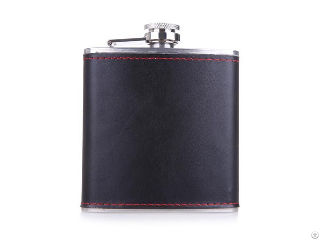 Wholesale Leather Wrap Stainless Steel Hip Flask