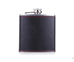 Wholesale Leather Wrap Stainless Steel Hip Flask