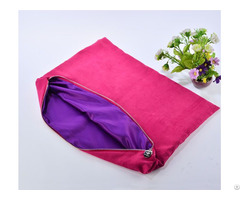 Suede Zipper Pouch