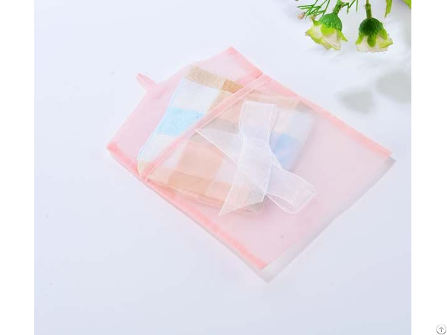 Organza Sheer Envelope Gift Bag With Silk Ribbon Bowknot