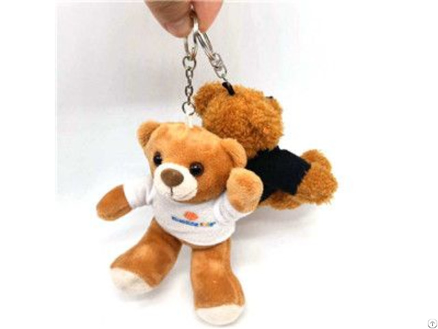 Cute Cartoon Keychain Plush Toy Loverly Bear Diy Car Bag Pendant Little Dog