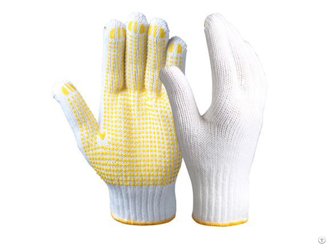 String Knit Safety Work Gloves Skg 03