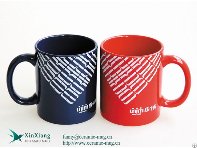 11oz Color Glazed Ceramic Coffee Mugs