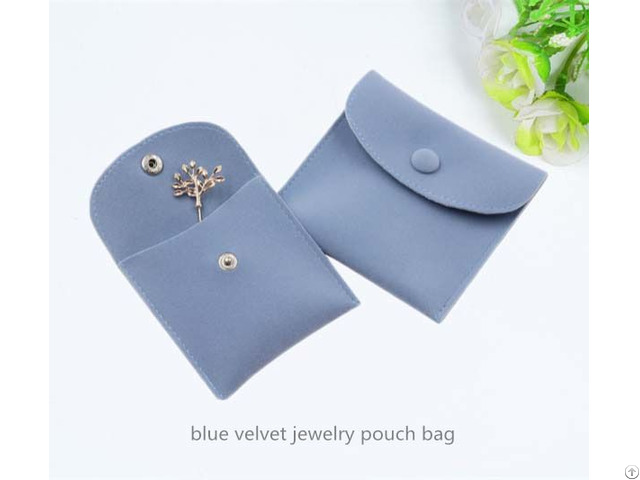 Blue Velvet Jewelry Pouch