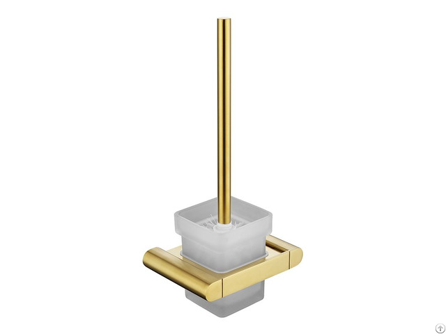 Custom Wall Gold Coloured Toilet Brush Holder