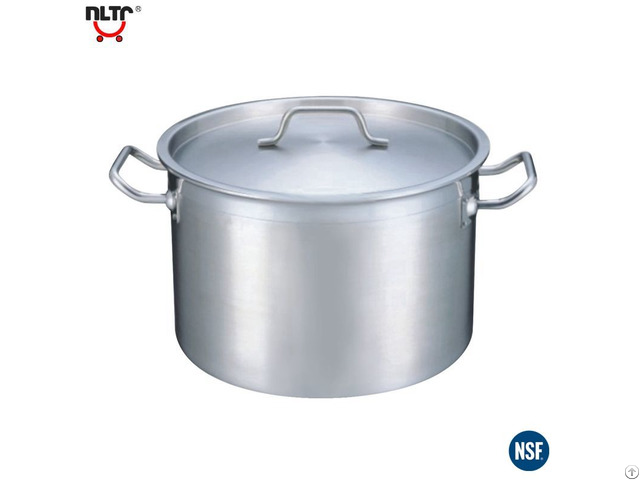 Stainless Steel Durable Thicker Base Shallow Storage Pot