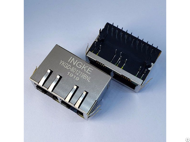 Ykgd 801219bnl 7499121211 2 Port Gigabit Through Hole Rj45 Lan With Transformer