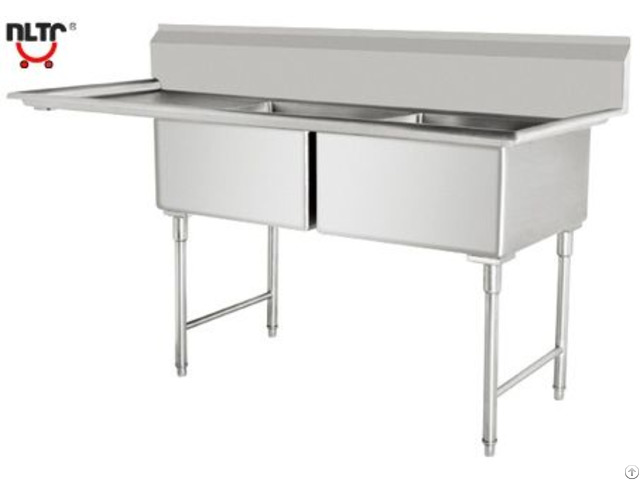 Stainless Steel Amrican Style Sinks With Two Bowls Left Panel