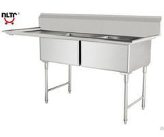 Stainless Steel Amrican Style Sinks With Two Bowls Left Panel