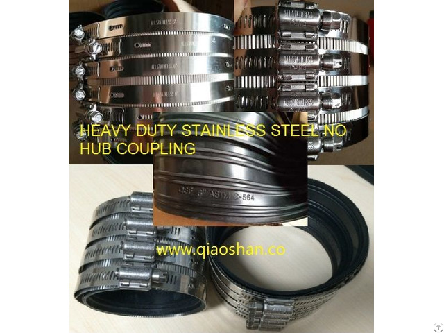 Stainless Steel Heavy Duty No Hub Coupling