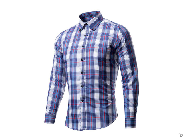 Men Plaid Shirt Sell In China