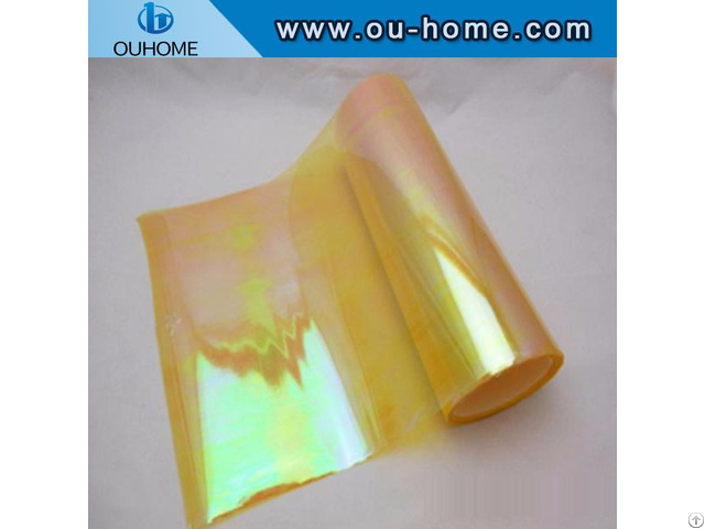 Bt206 Holographic Pvc Vinyl Yellow Iris Film