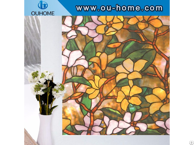 H837 Static Cling Stained Glass Window Film Decoration