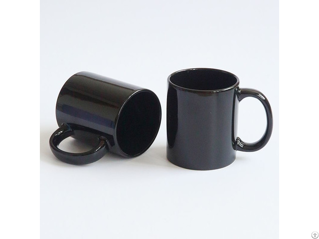 11oz Black Logo Photo Printing Ceramic Coffee Mugs