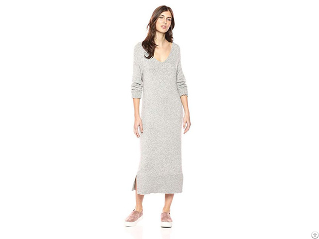 Women Custom Cashmere Wool Knit Long Sweater Dress