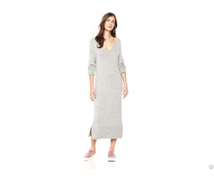 Women Custom Cashmere Wool Knit Long Sweater Dress