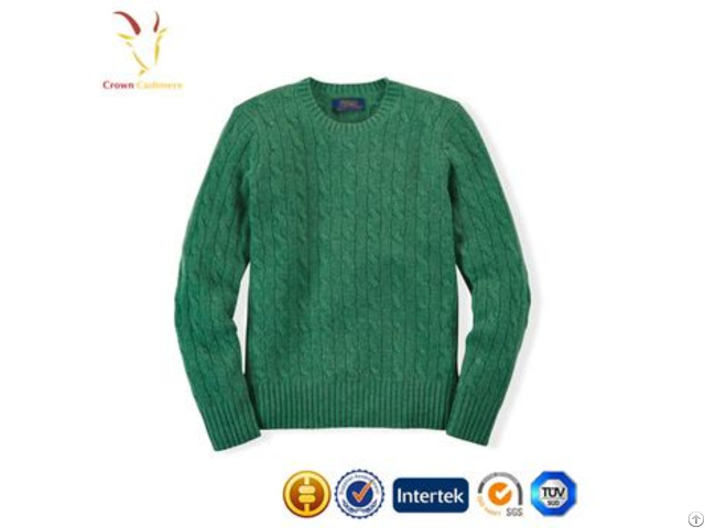 Cable Design Wool Cashmere Sweater For Kids