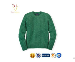 Cable Design Wool Cashmere Sweater For Kids