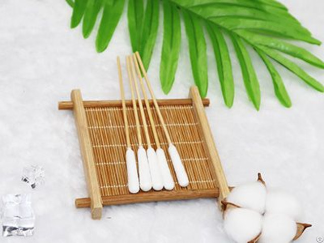 6 Inch Bamboo Pets Care Sensitive Ear Sticks Cotton Applicator