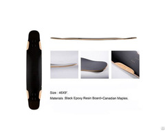 High Quality Canidian Maple And Black Epoxy Resin Board Dancing Longboard Skateboard