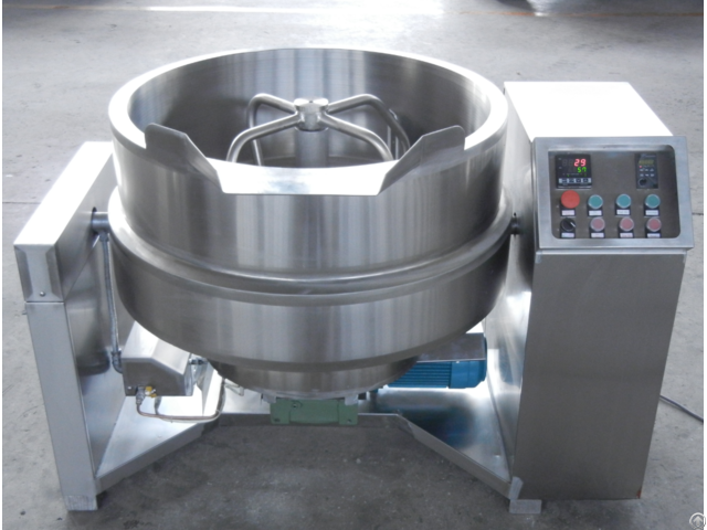 Tilting Gas Heating Jacketed Kettle With Mixer