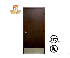 Wood Fire Rated Door With Kick Plate