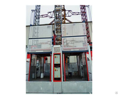 Building Construction Double Cage Equipment Hoist