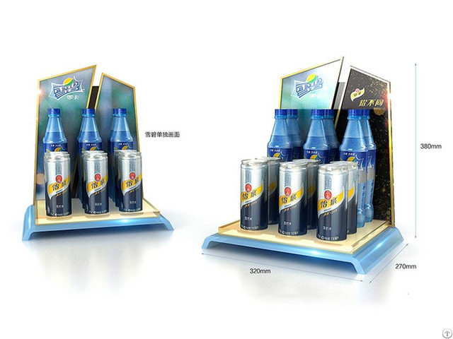 Customized High End Beverage Plastic Countertop Display