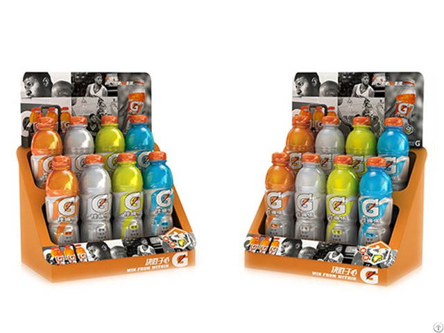 Customized Promotional Durable Bottled Beverage Metal Countertop Display