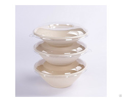 Sugarcane Round Bowl With Pet Lid