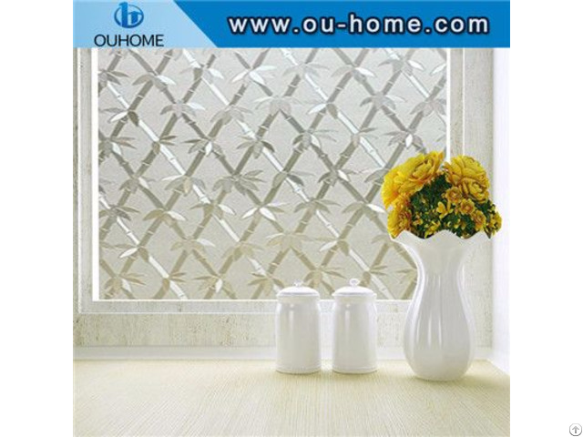 Bt6201 Pvc Bamboo Sparkling Glass Decorative Window Film