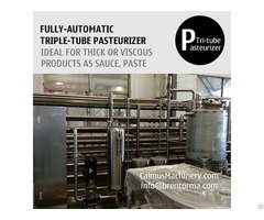 Fully Automatic Triple Tube Sterilization Machine Tubular Pasteurizer