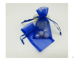 Royal Blue Organza Jewelry Pouch