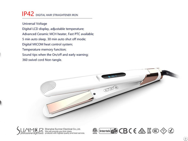 Professional Hair Flatiron Straightener