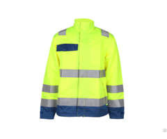 Blue Fire Proof Winter Construction Reflective Safety Jacket