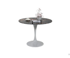 Customized Metal Base Hotel Round Marble Dining Table