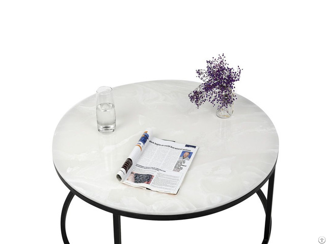 Round Coffee Tables Imperial Jade White Marble Table