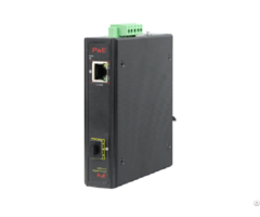 Gigabit Industrial Poe Media Converter With Sfp Uplink