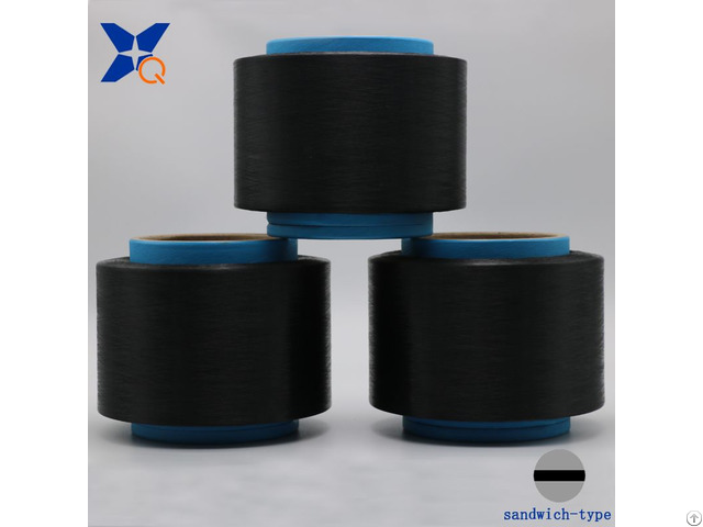 Carbon Conductive Polyester Fiber Filaments 50d 8f Sandwich Type For Esd Harness Cord Xtaa249